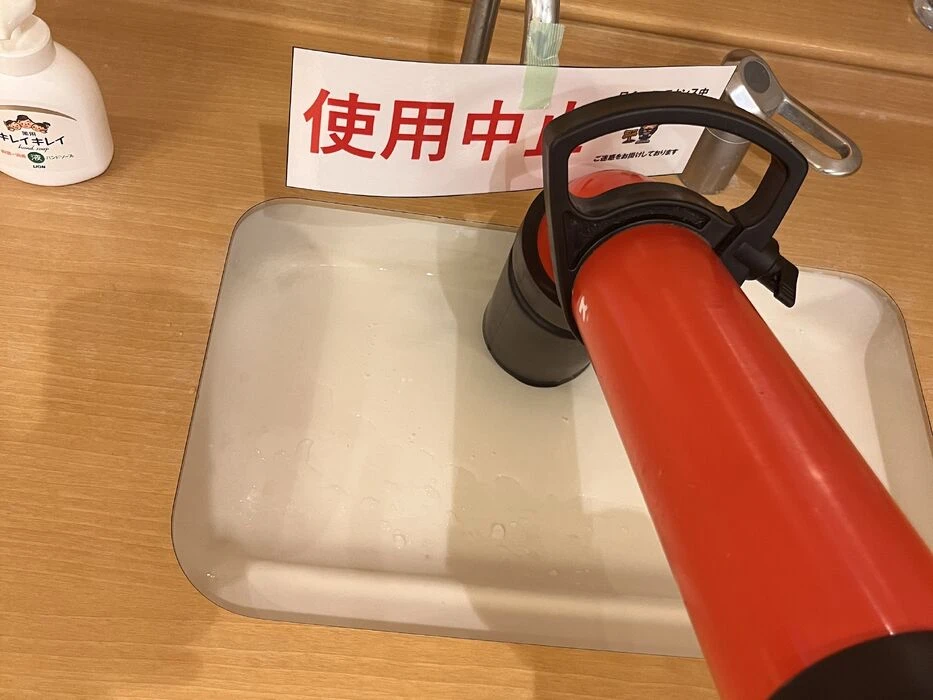 画像1664：老人ホーム様洗面排水つまり